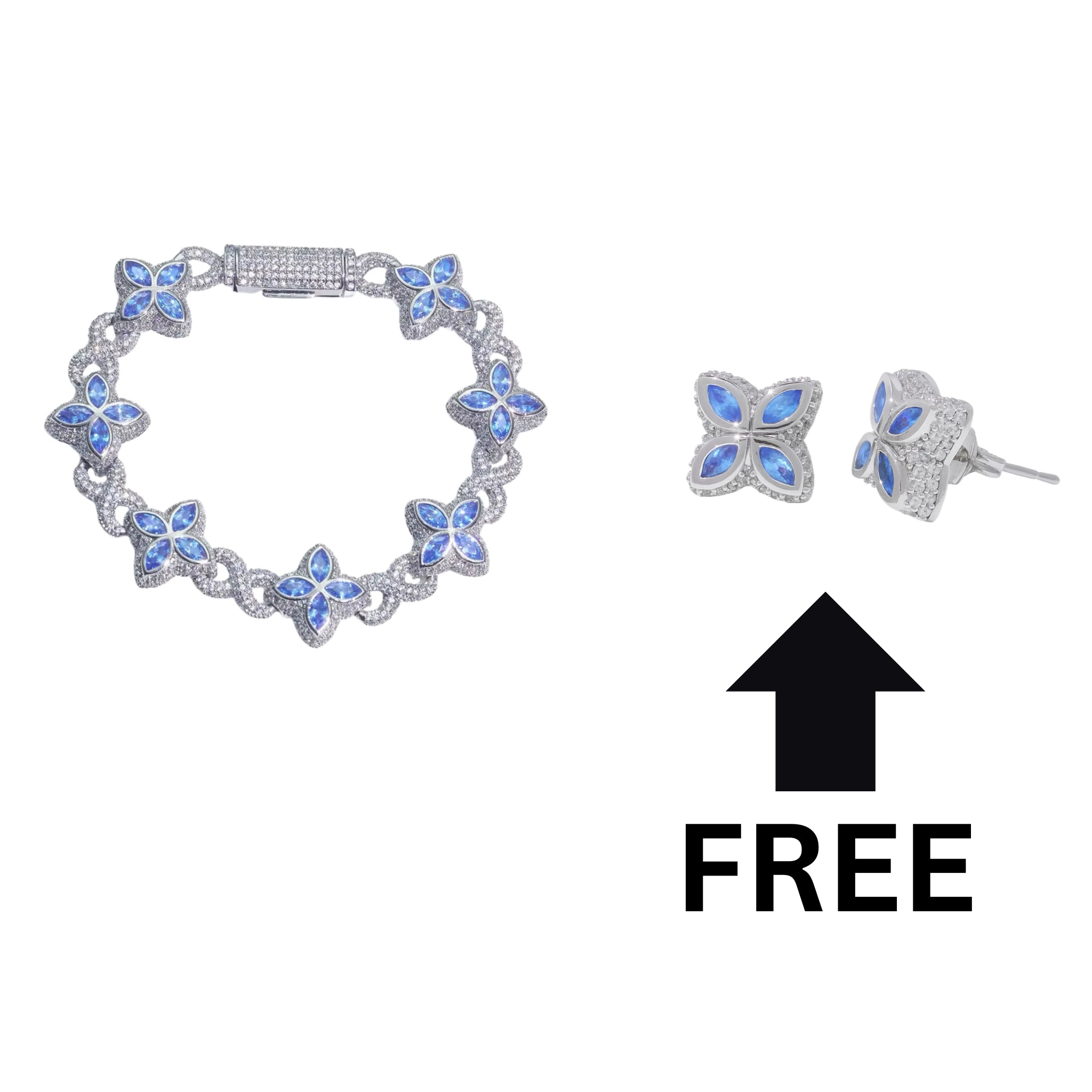AQUA BRACELET + FREE AQUA EARRINGS