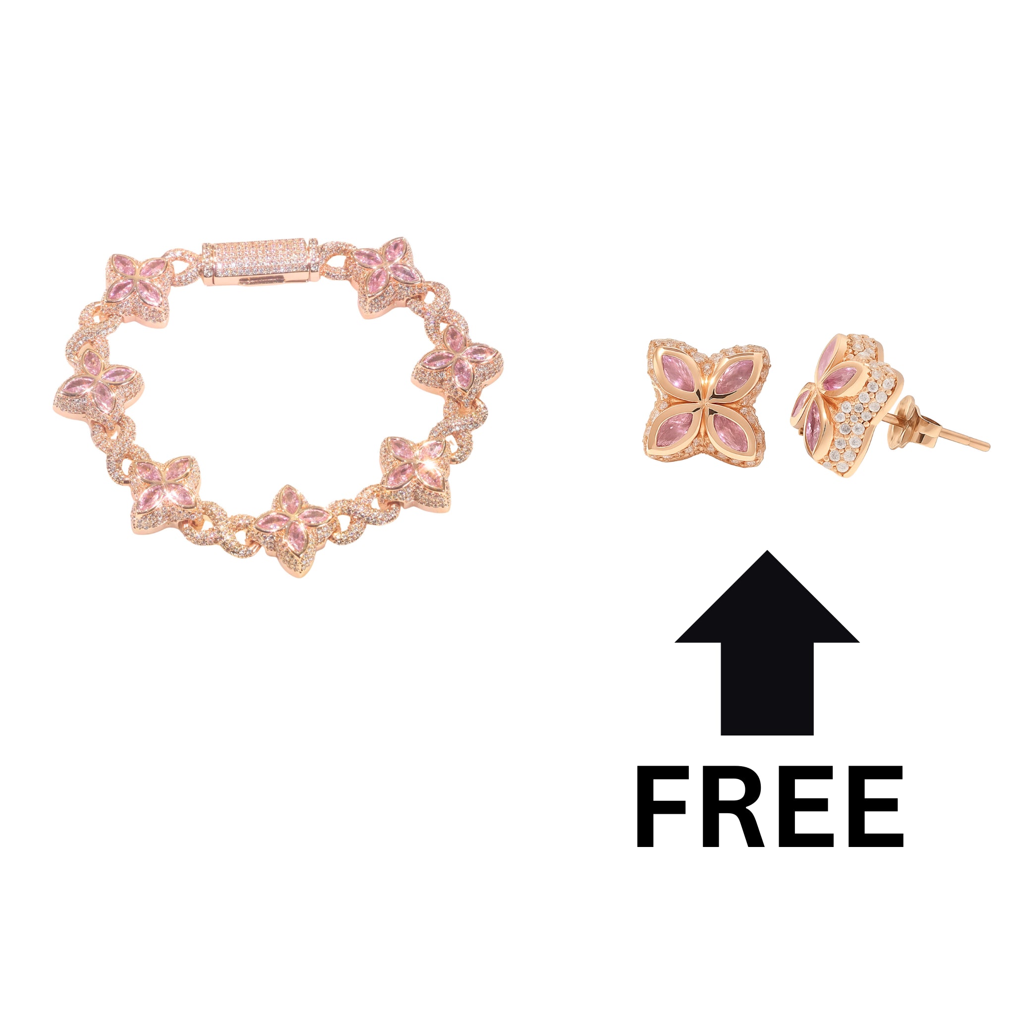 ROSE GOLD BRACELET + FREE ROSE GOLD EARRINGS