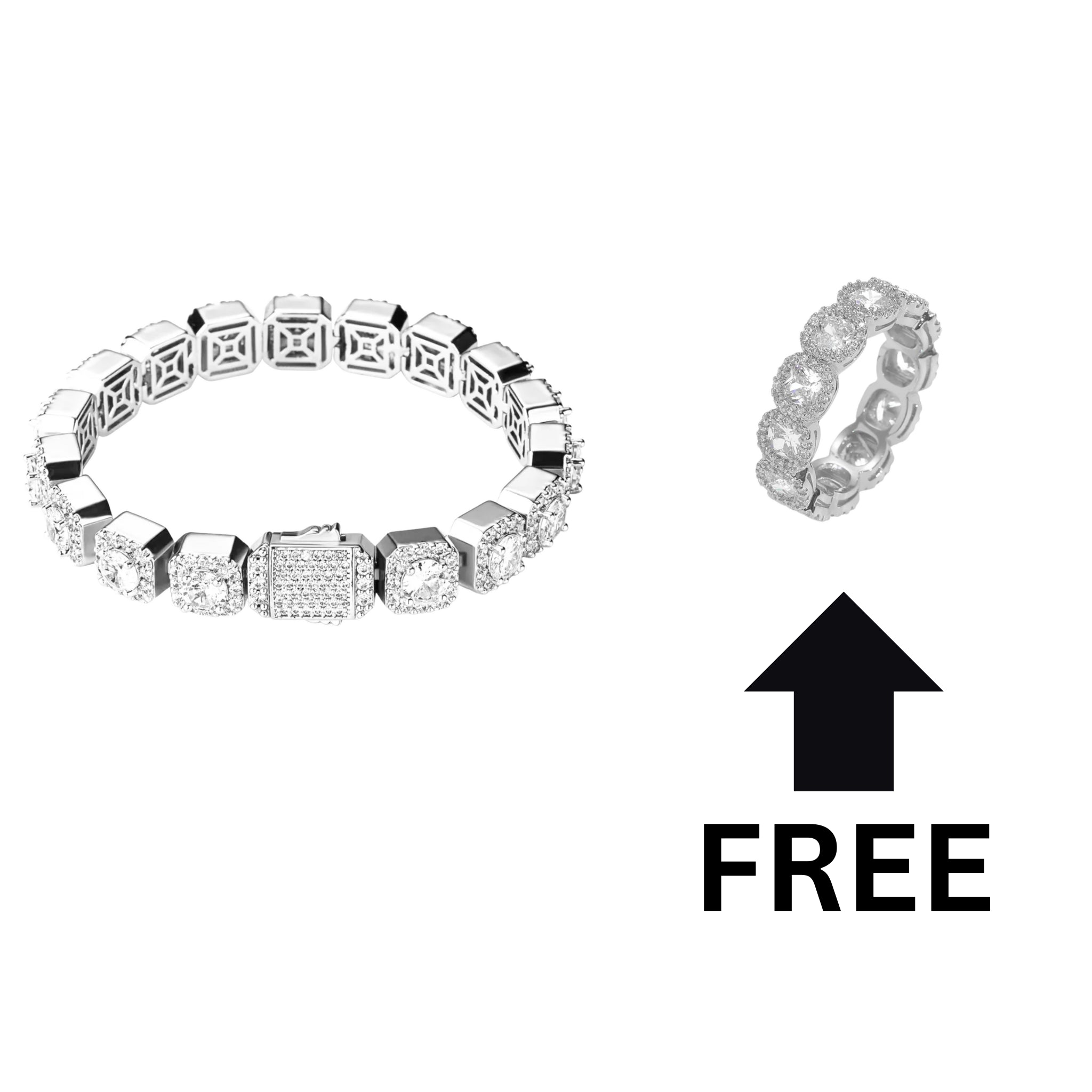 CLUSTERED BRACELET + FREE RING