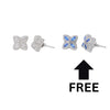 SNOW CLOVER EARRINGS + FREE AQUA EARRINGS