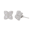 SNOW CLOVER EARRINGS - ICED OUT