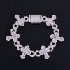 CROSS LINK BRACELET - ICED OUT