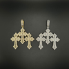 TRIPLE CROSS PENDANT - ICED OUT