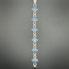 AQUA CLOVER BRACELET - ICED OUT